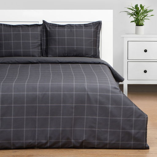 Постельное бельё Этель 1,5 сп Cage: graphite, 143х215 см, 150х215 см, 50х70+3 см-2 шт, мако-сатин, 114г/м2  фото 3