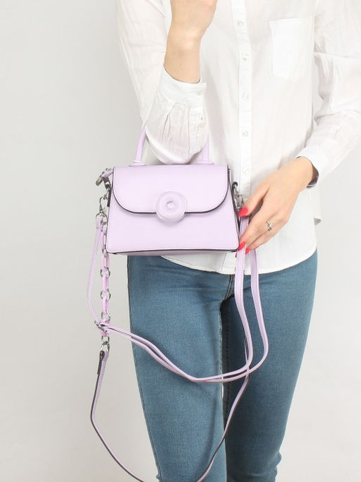 Сумка женская искусственная кожа Ch&K-8618, 1отд, 2плеч/рем, сирень SALE 255091 - Adelia фото 10