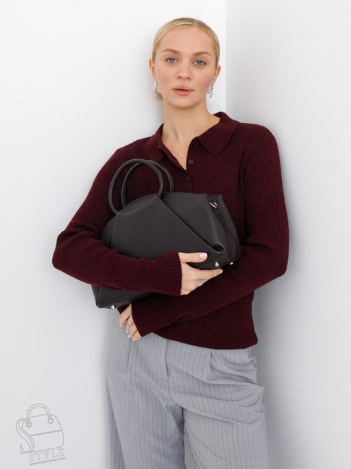 Сумка женская кожаная 1126M coffee Polina&Eiterou