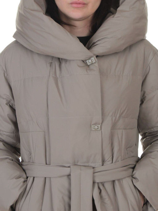 A625 GRAY/BEIGE Пальто зимнее женское (200 гр. био-пух)