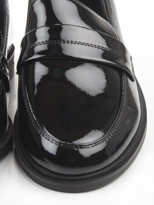 03-DCO163-1 BLACK Лоферы женские (натуральная кожа)