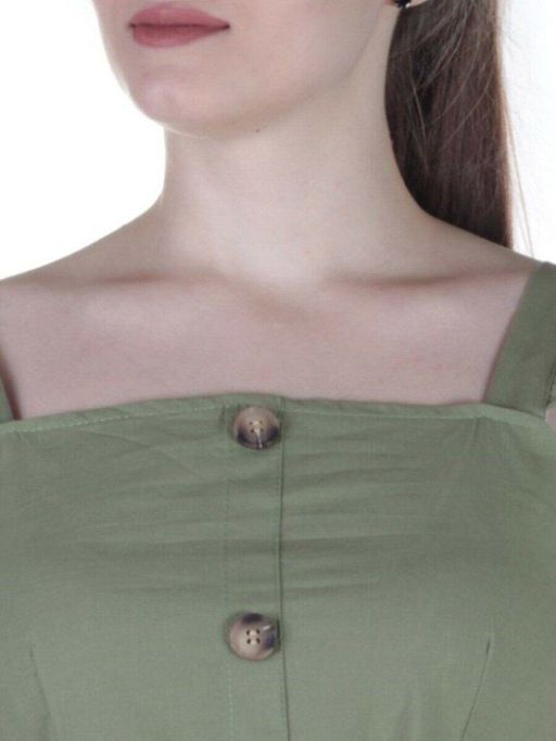 826 GREEN Платье хлопковое с поясом Fashion