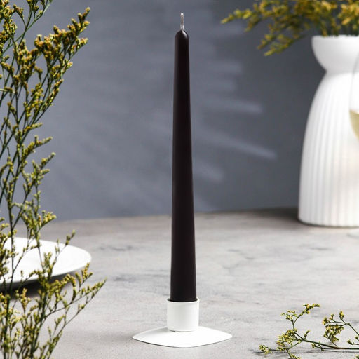 Цена за 2 шт. Свеча античная, 2.3×24.5 см, 5 ч, 55 г, чёрная