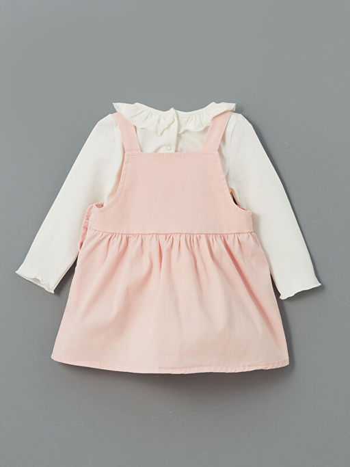 Bisiklet Yaka K?z Bebek Bluz ve Elbise 2li