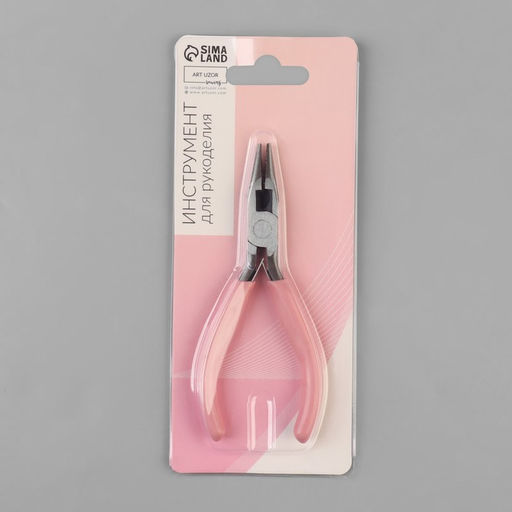 Тонкогубцы с зазубринами, для рукоделия, 12×6.5 см, розовые