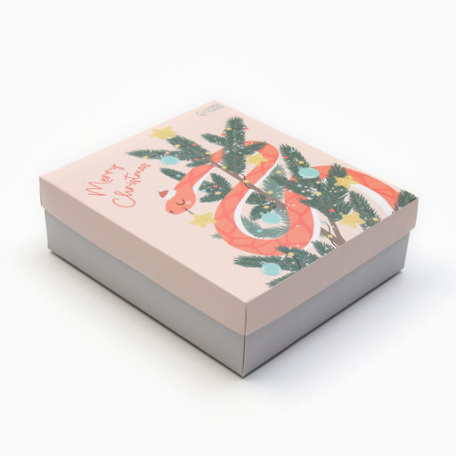 Набор подарочный «Змея на ёлке» полотенце и акс