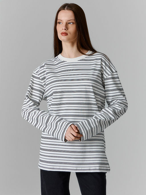 Джемпер женский в полоску оверсайз - Mark formelle фото 4