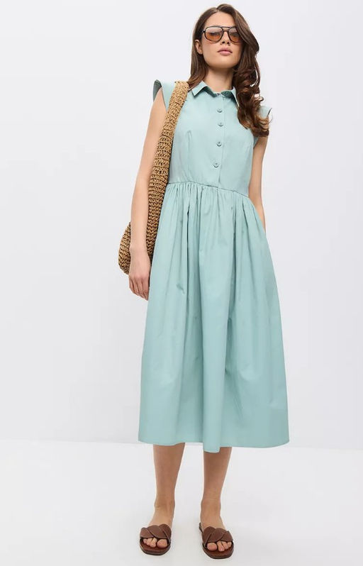 Платье хлопок OD-796-1 св.зеленое OD-796-1