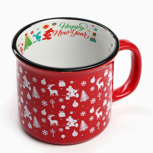 Кружка керамическая новогодняя Happy New Year, Микки Маус и друзья, 250 мл