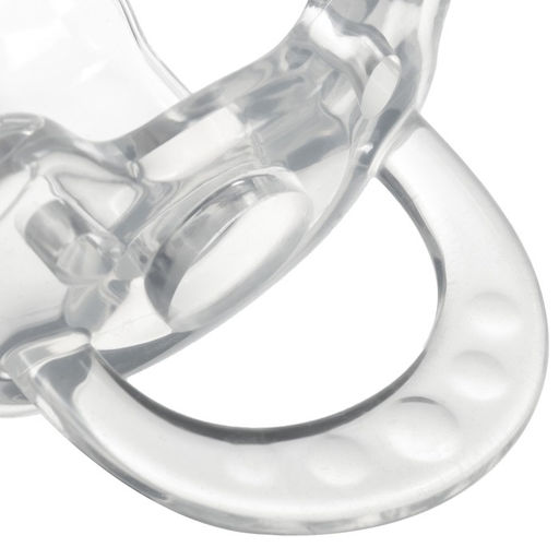 Соска - пустышка цельносиликоновая ортодонтическая Крошка Я «Мишка», от 0 мес., прозрачный