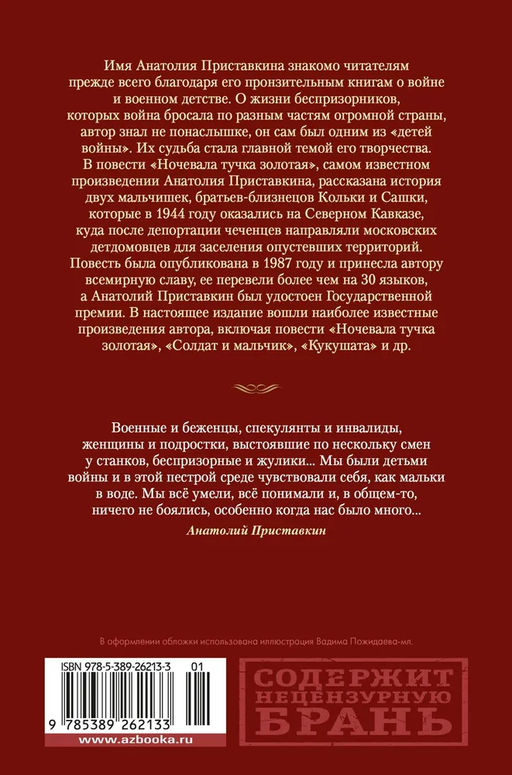Ночевала тучка золотая. Солдат и мальчик. Приставкин А. - Азбука фото 3