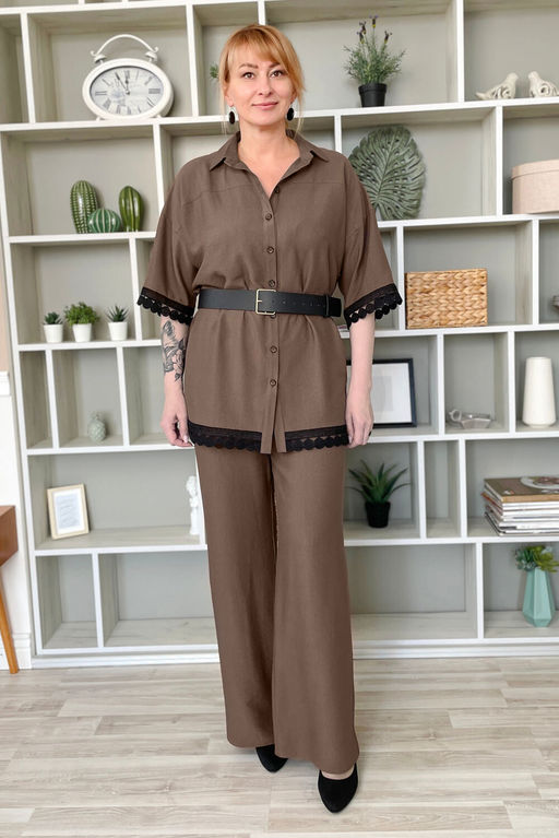 Блуза Rumoda 2214 коричневый  фото 4