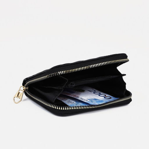 Кошелёк на молнии, цвет чёрный - Simaland фото 3