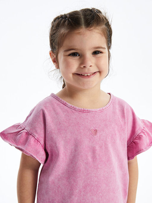 Bisiklet Yaka Nak??l? K?z Bebek Ti??rt - Waikiki фото 2