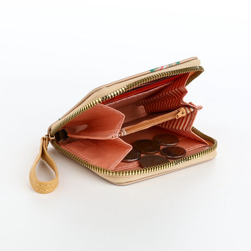 Кошелёк женский на молнии с ремешком, лакированный, синий