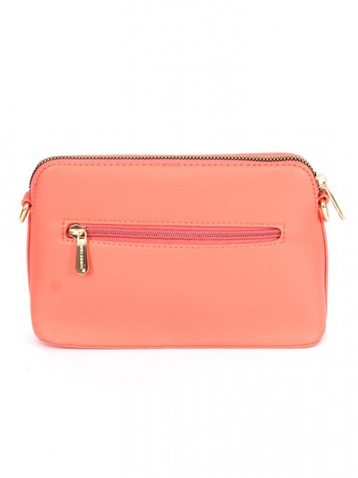 Сумка женская искусственная кожа DJ-СМ 7334- LIVING CORAL, 1отд, плечевой ремень, коралл SALE 263830 - Adelia фото 6