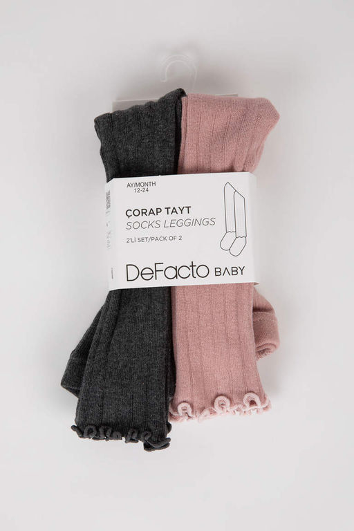 Комплект из 2 носков и колготок для маленьких девочек - Defacto фото 6