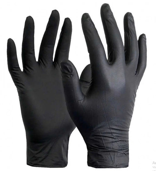 Перчатки нитриловые чёрные, 100шт, размер S - Family фото 3