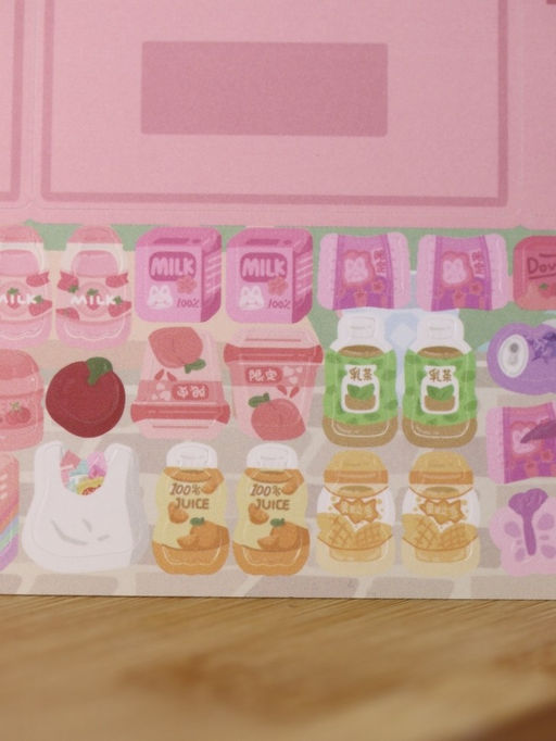 Наклейки-игра "Showcase pink" (20,5*11,5 см)