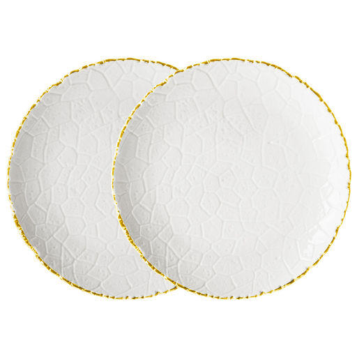 НАБОР ТАРЕЛОК ЗАКУСОЧНЫХ LEFARD CHARM 2 ШТ. 19*2,5 СМ (С ЗОЛОТОЙ ЛИНИЕЙ)