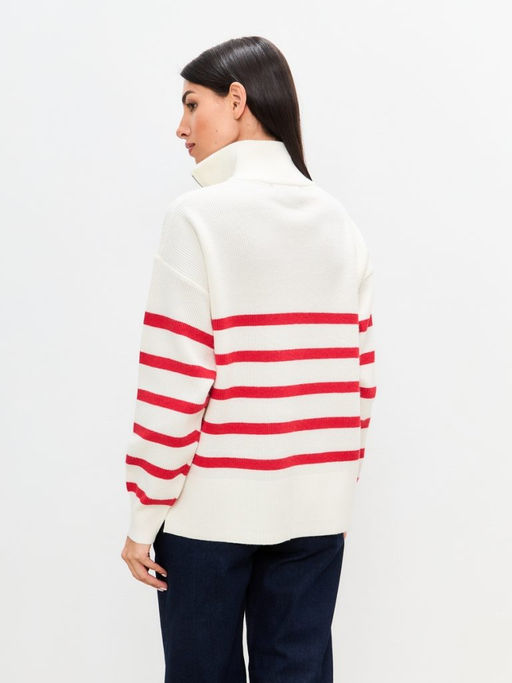 Джемпер F322-15115 white-red - Fine joyce фото 8