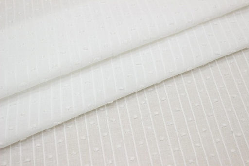 Фактурный хлопок "Шарики-полоски" цв.молочный, ш.1.5м, батист, хлопок-100%, 80гр/м.кв