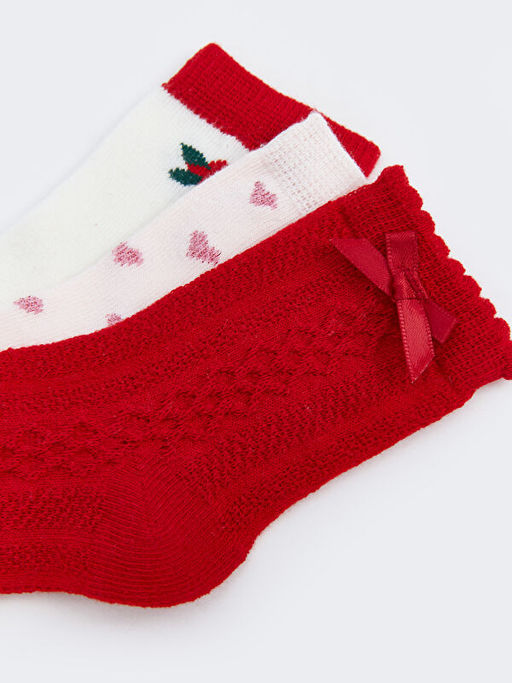 Desenli K?z Bebek Soket ?orap 3l? - Waikiki фото 3