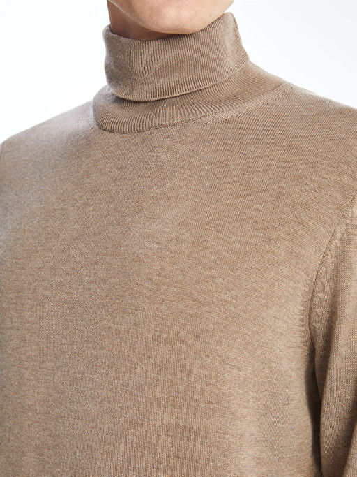 Bal?k?? Yaka Uzun Kollu Erkek Triko Kazak