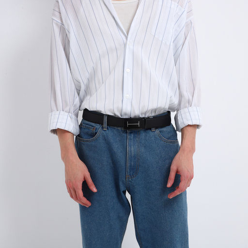 Ремень мужской, ширина 3.5 см, пряжка автомат, цвет чёрный - Simaland фото 4