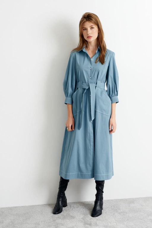 Платье свободного силуэта Ara (Цвет: Коралл) - Morozov Amavie фото 10