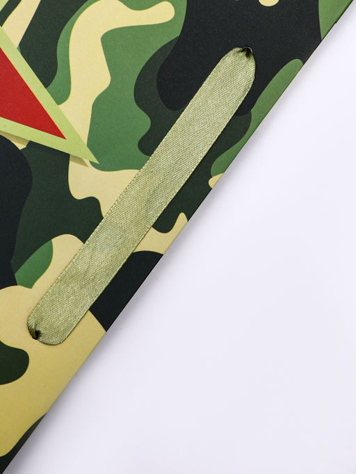 Пакет подарочный вертикальный 23 февраля, L 31?40?12 см