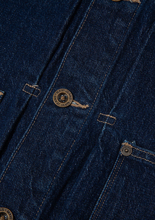 Willy Regenerative Koyu Mavi Denim Jean Ceket  фото 12