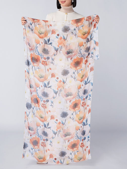 Большой, мягкий, тонкий и очень нежный двусторонний палантин с рисунком - Tantino фото 2