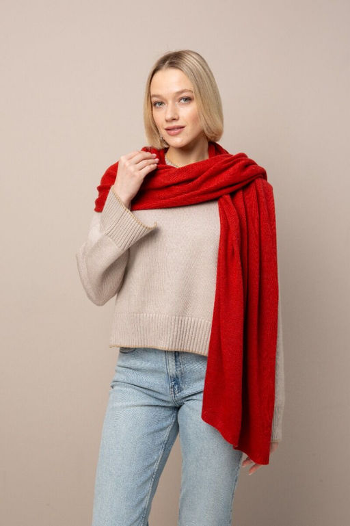 Палантин из акрила и кашемира - Модные истории фото 4