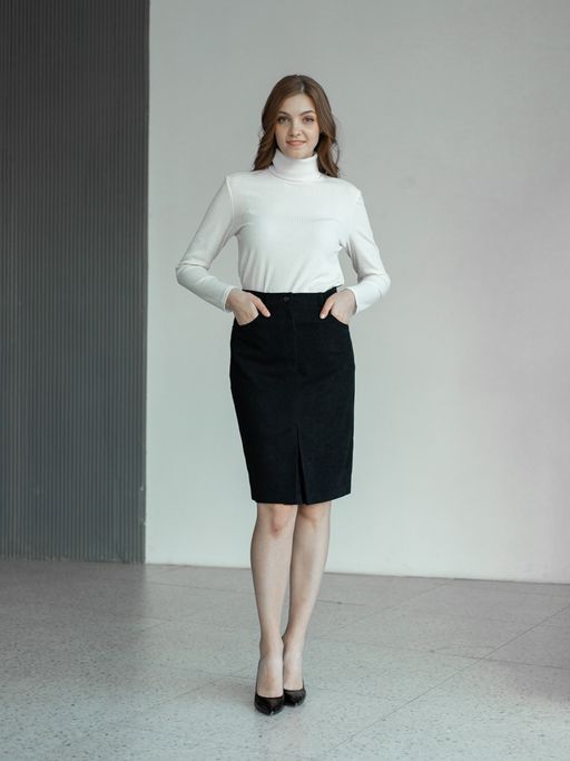 вельветовая, юбка на подкладке - Трика фото 2