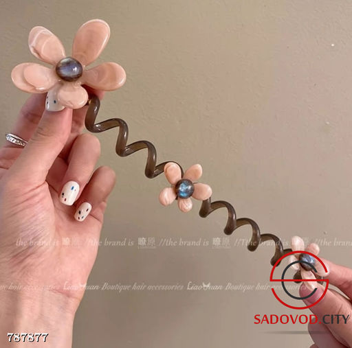 Резинки для волос с цветами 1 шт