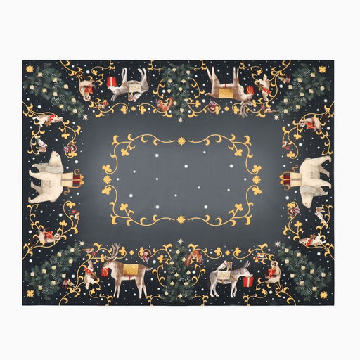 Набор новогодний Fairy tale: скатерть 150×110 см +/-3 см с ВГМО, салфетка 40×40 см-4 шт., 100% хлопок