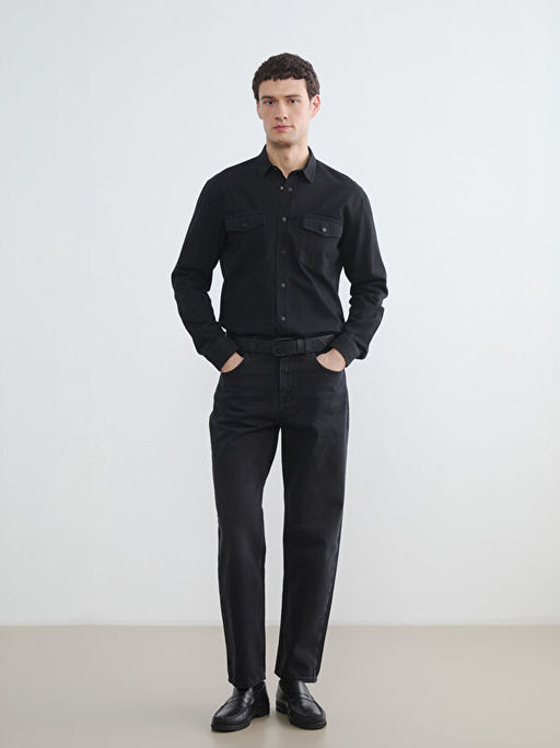 Regular Fit Erkek Jean G?mlek