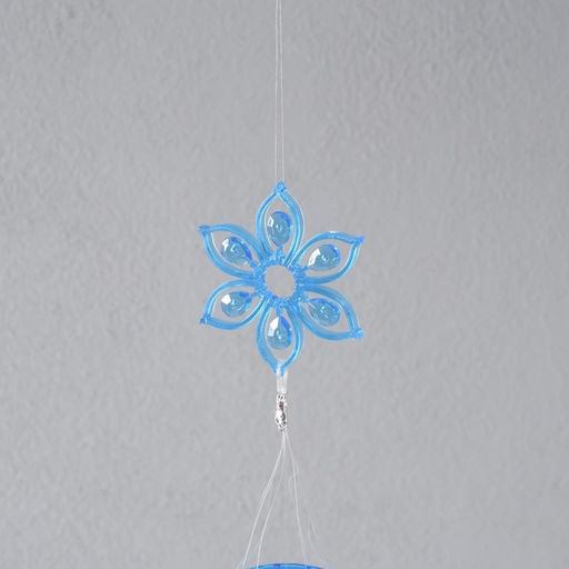 Цена за 2 шт. Музыка ветра металл, пластик "Цветок в круге" 4 трубки 35 см,