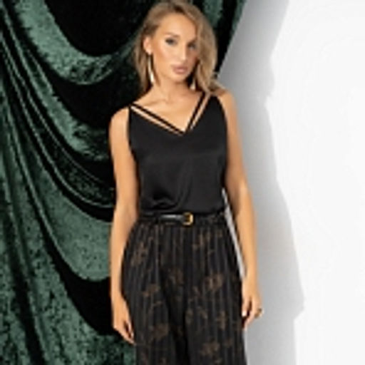 Топ шёлковый, Создана для поцелуев (чёрный)