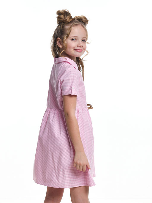 Платье для девочки нарядное UD 2684 клетка розовая - Mini maxi фото 5