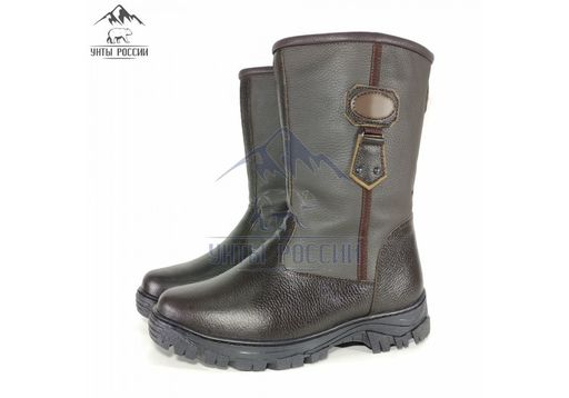 Сапоги мужские Сибирь, коричневые, литая подошва