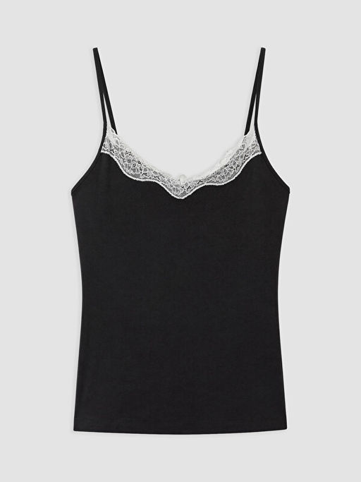 ?p Ask?l? Dantelli Kad?n ?ortlu Pijama Tak?m?