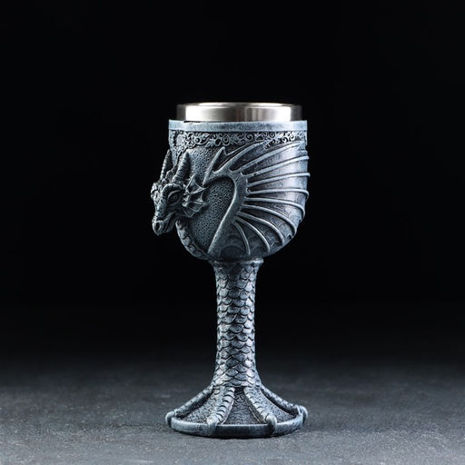Бокал средневековый «Драконий камень», 200 мл, нержавеющая сталь, серый