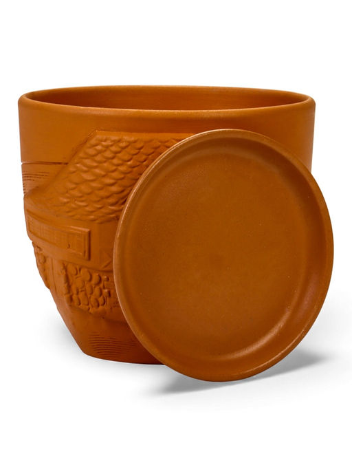 Горшок цветочный с поддоном 2,5 л, d18/h16 см терракот керамика, "Голландия" (М)