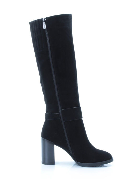 02-DL17-57 BLACK Сапоги зимние женские (натуральная замша, натуральный мех) - Фабричный китай фото 10