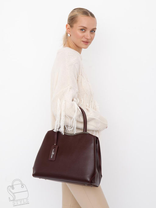 Сумка женская кожаная 9844Y d.purple Polina&Eiterou  в Новосибирске