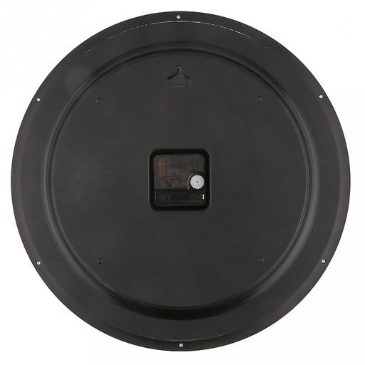 Часы настенные Пава д37,5см, h5,5см, мягкий ход, циферблат Перо белый/перламутровый; цифры арабские, черный с обводкой золотого цвета; корпус пластик, бежевый под дерево; в коробке (Китай) - Домашняя мода фото 4