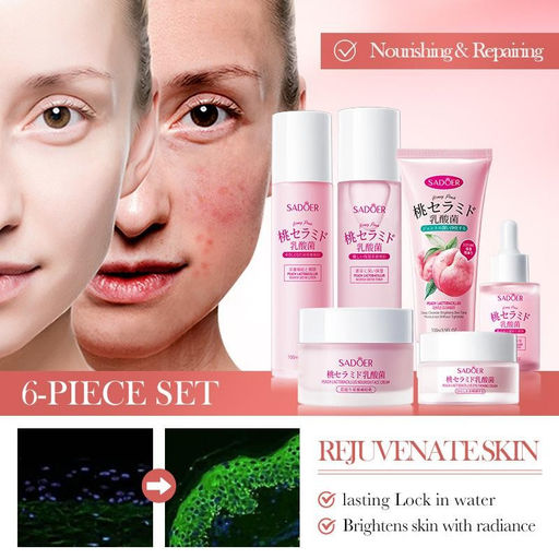 SADOER Подарочный набор косметики с экстрактом персика и лактобактериями 6 в 1  фото 8