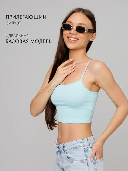 Женская майка на бретелях Lingeamo морская волна ЛТ-07 (19)  фото 13